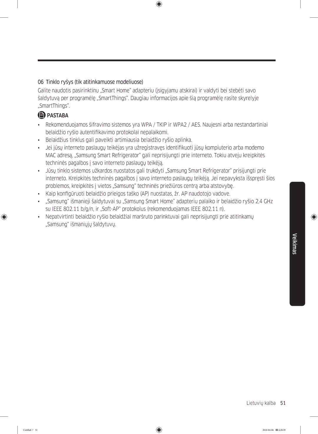 Samsung RS68N8231S9/EF manual Lietuvių kalba 51  